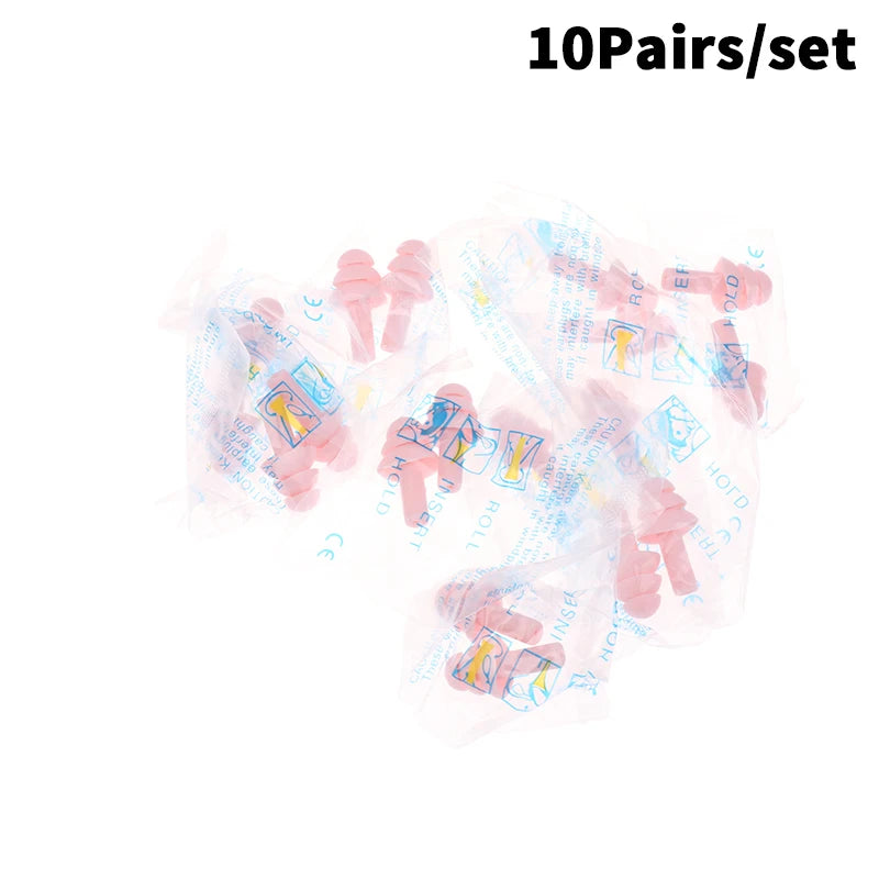 10 Pairs Silicone Anti-Noise Earplugs for Sleep Work Travel | Noise-Canceling Hearing Pr detail view