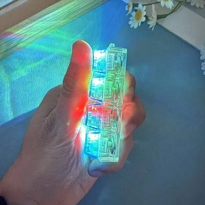 LED Keyboard Keychain Fidget Toys Crystal Clicker Sensory Toy for Stress Relief Keyboard detail view
