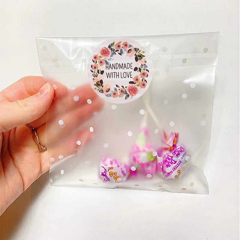 100-500 Flower Thank You Stickers for Small Business Packaging | Handmade Love Labe additional angle