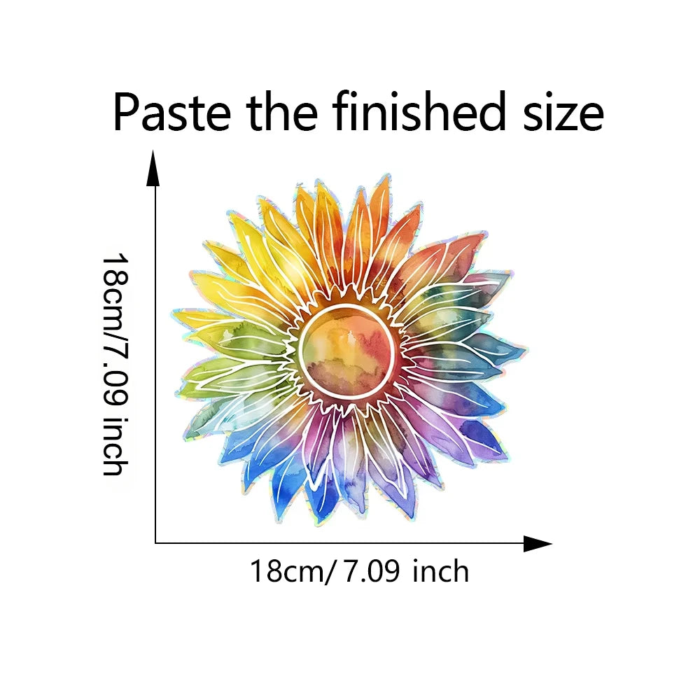 Sunflower Window Decals | Rainbow Maker Self-Adhesive Wall Stickers detail view