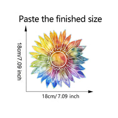 Sunflower Window Decals | Rainbow Maker Self-Adhesive Wall Stickers detail view