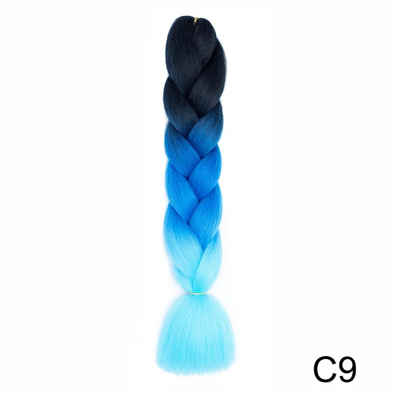 Synthetic Jumbo Braids Hair 24Inch Braiding Hair Extensions Ombre Fake Hair For Croch alternate view