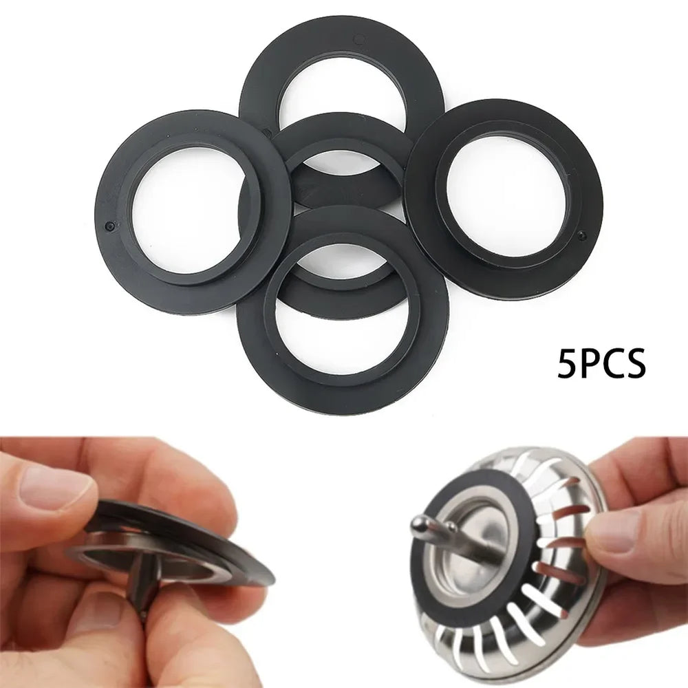 5pcs Rubber Seal Washer Gasket Basket Strainer Plug For 78 79 80 82 83mm Kitchen Sink Strainer Drain