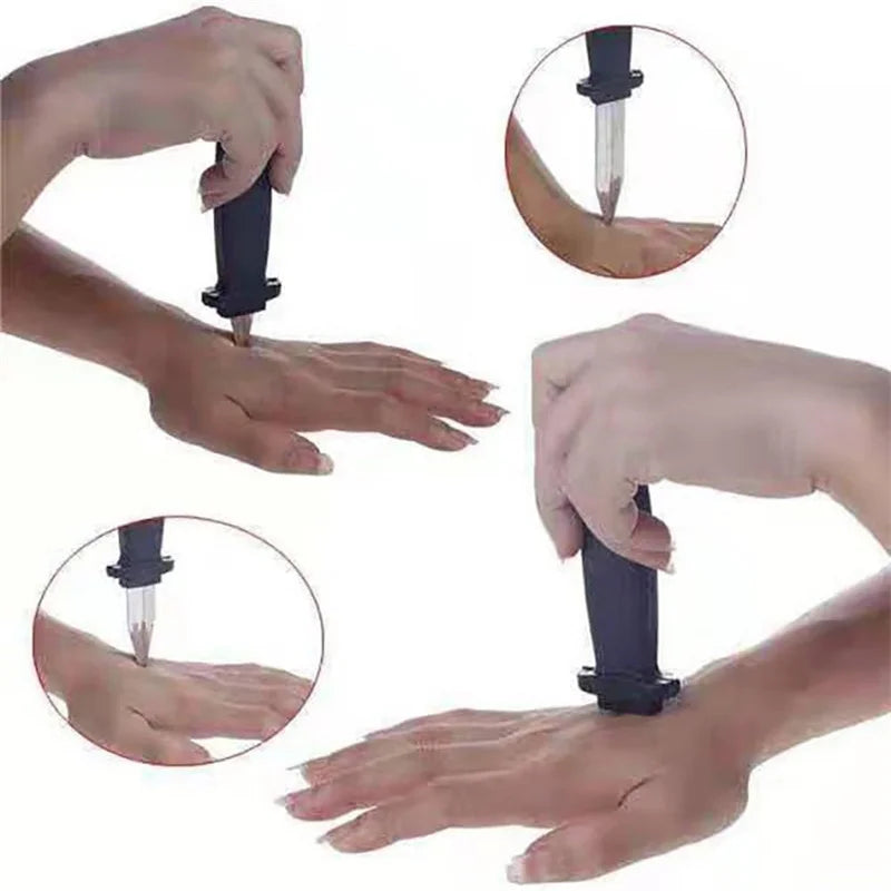 Retractable Fake Knife Toy Plastic Prop Trick Blade Halloween Fools Day Party Cosplay Ga detail view