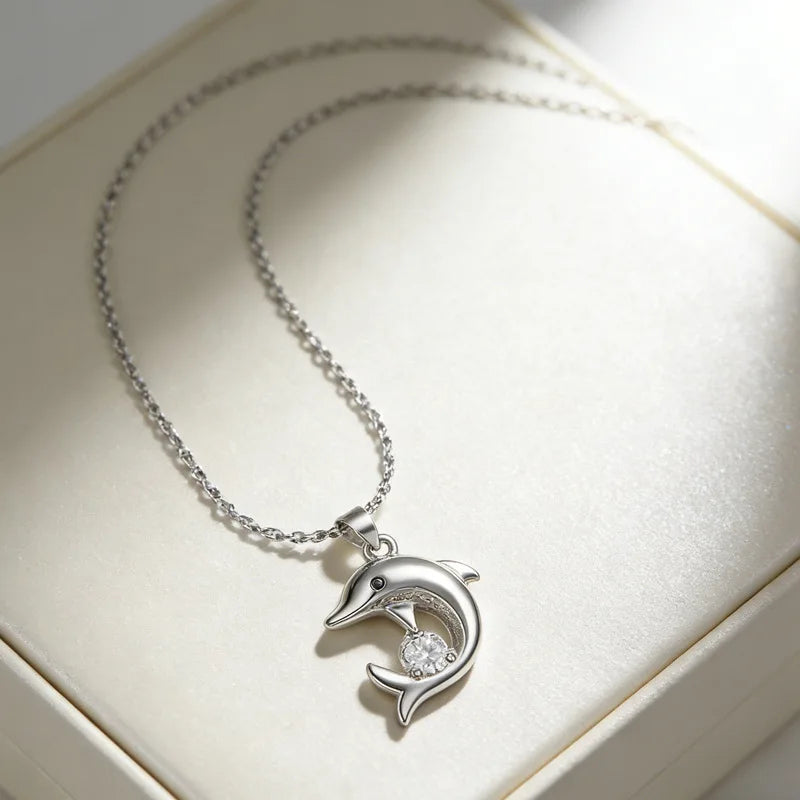 925 Sterling Silver 18k Gold Plated Necklace Single Sparkling Zircon Clavicle Chain additional angle