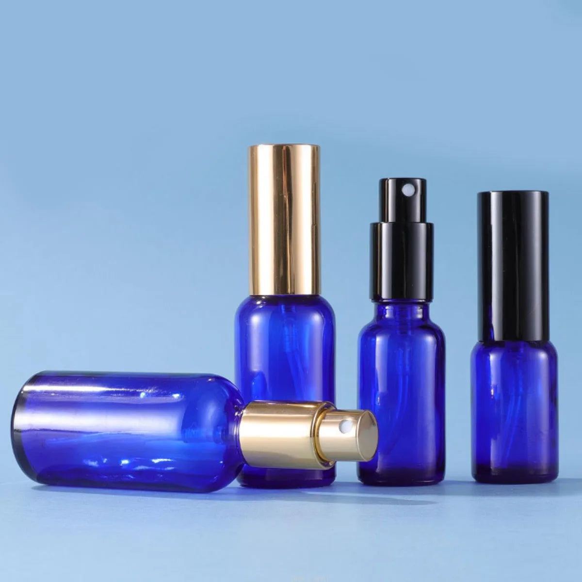 15/30/50/100ml Essential Oil Spray Bottle Blue Fine Mist Perfume Atomizer Refillable alternate view