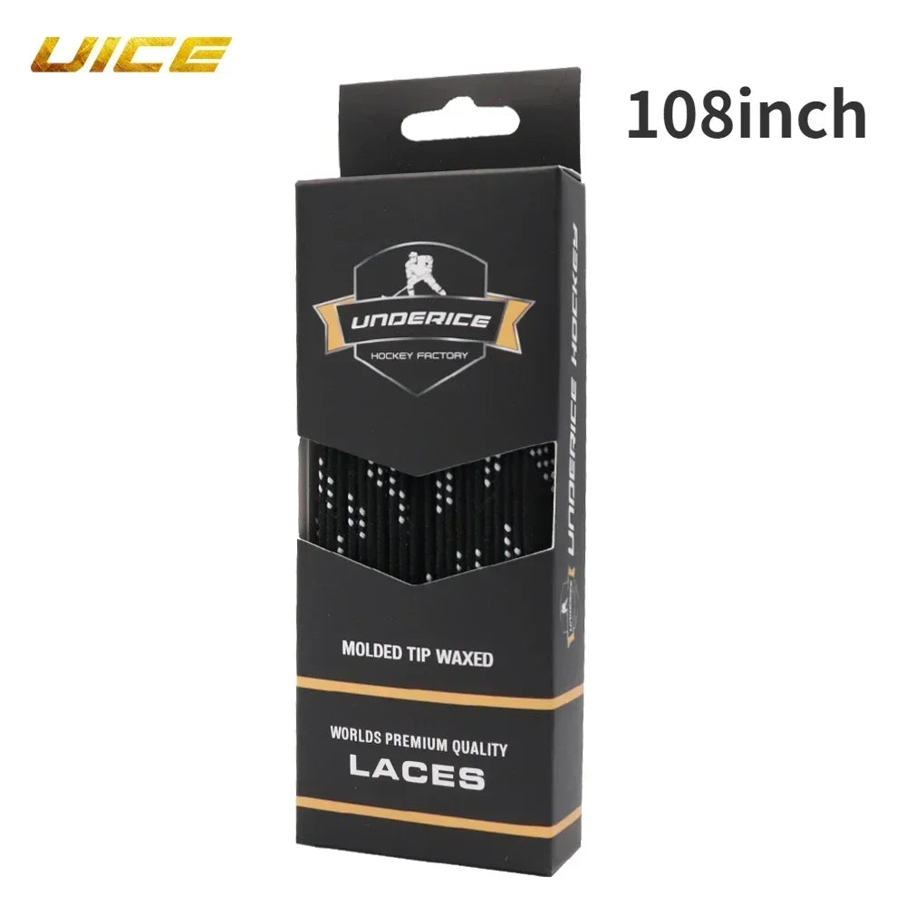 UICE Ice Hockey Shoelaces Box-Packed Ice Hockey Skate Laces 84/96/108/120in Dual Laye lifestyle view