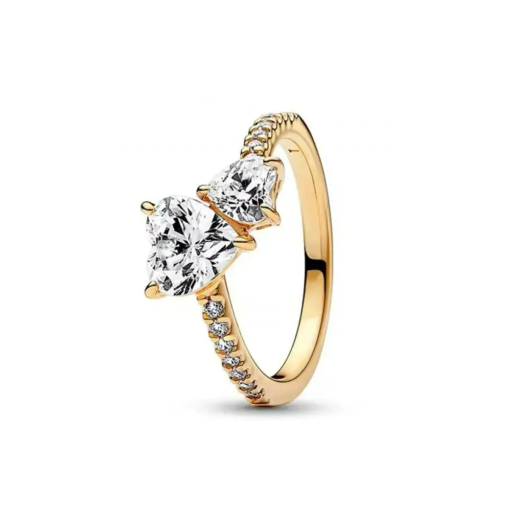 2025 Hot Selling Wholesale Gold Color Sun Heart Bow Size 6 7 8 9 Ring Rings For Trend lifestyle view