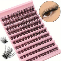 120 Pieces of Natural Appearance D Curling Mascara Clusters (8-16 mm), Mascara Extension Kit