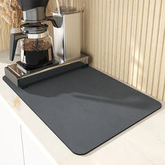 Mat Antiskid Draining Coffee Dish Drying Mat Quick Dry Bathroom Drain Pad Tableware Mat