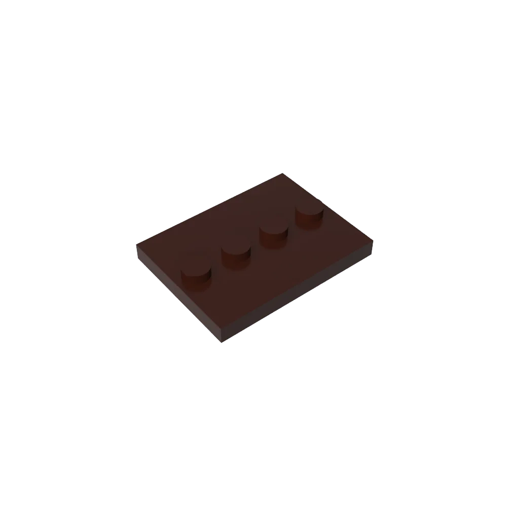 Gobricks GDS-980 Tile, Modified 3 x 4 with 4 Studs in Center | Compatible Building Blo close-up view
