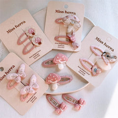 2Pcs/set Kids Kawaii Love Butterfly BB Clips Cute Pink Hair Clips Girls Barrettes Hai alternate view