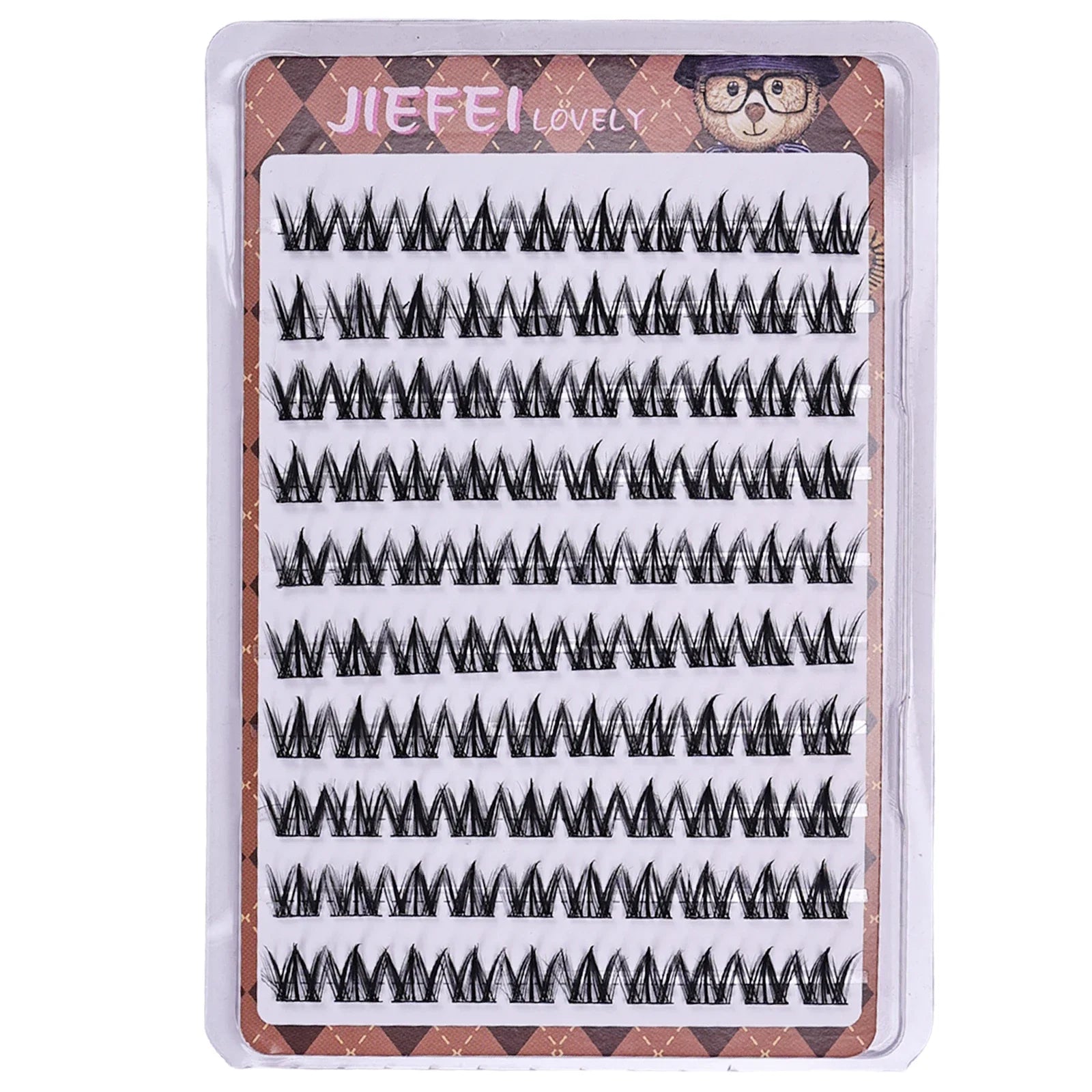 Glue-free Thick Natural Curling Self-adhesive False Eyelashes with W-shaped Design additional angle