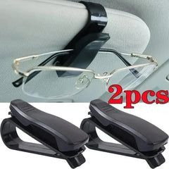 Car Sun Visor Glasses Clip Holder 2PCS Black