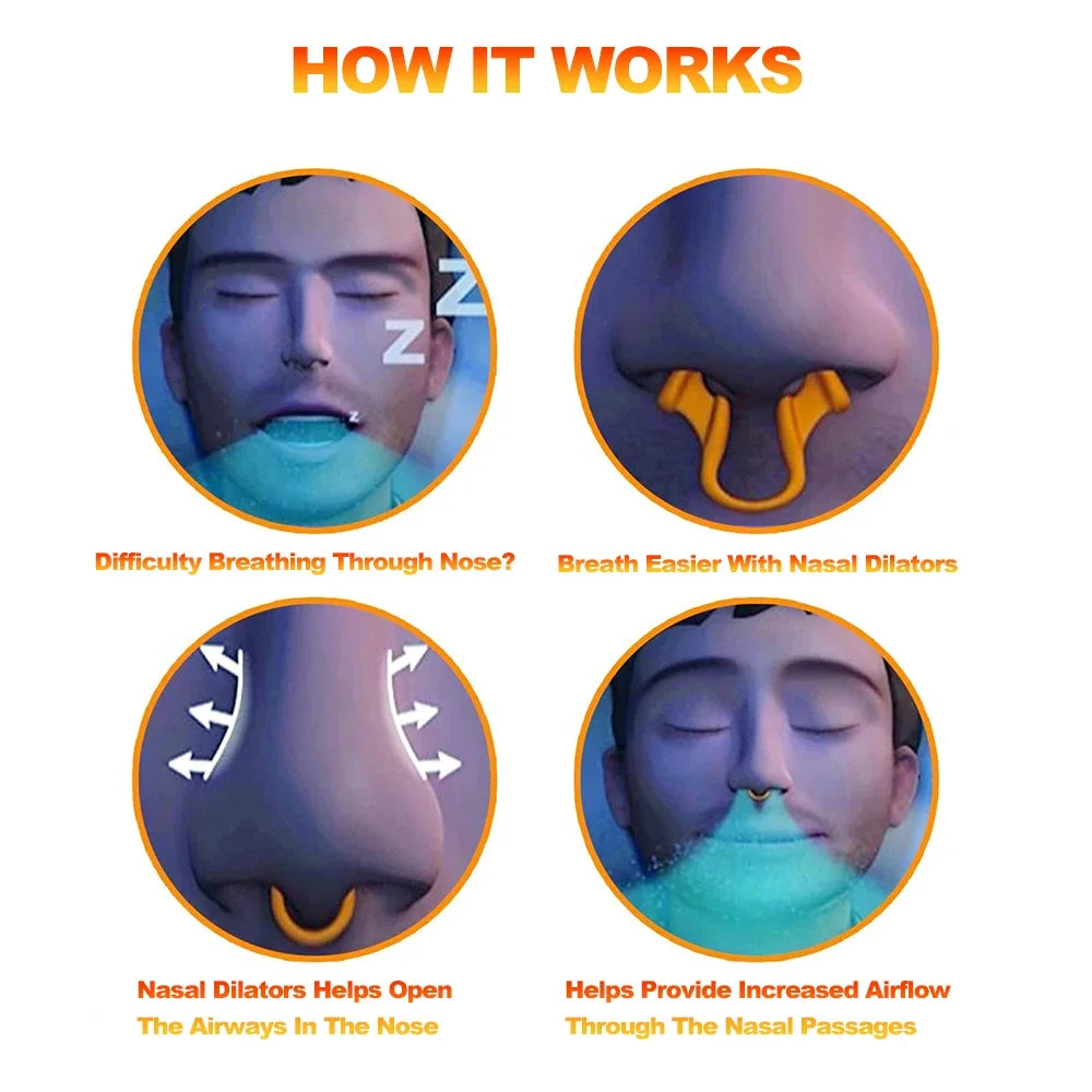 Silicone Nose Clip | Anti Snoring Nasal Dilator for Better Sleep lifestyle view