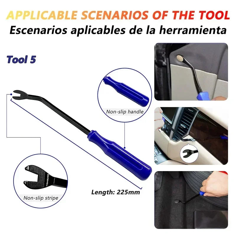 Car Door Clip Removal Tool Kit | Auto Trim Pry Set close-up view