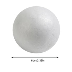 6-12cm White Polystyrene Foam Balls for DIY Crafts and Wedding Decor | LEENKEA