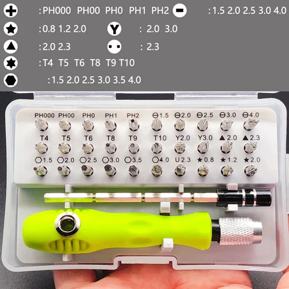 32 In 1 Multifunction Screwdriver Kit | Magnetic Precision Repair Tool Set alternate view
