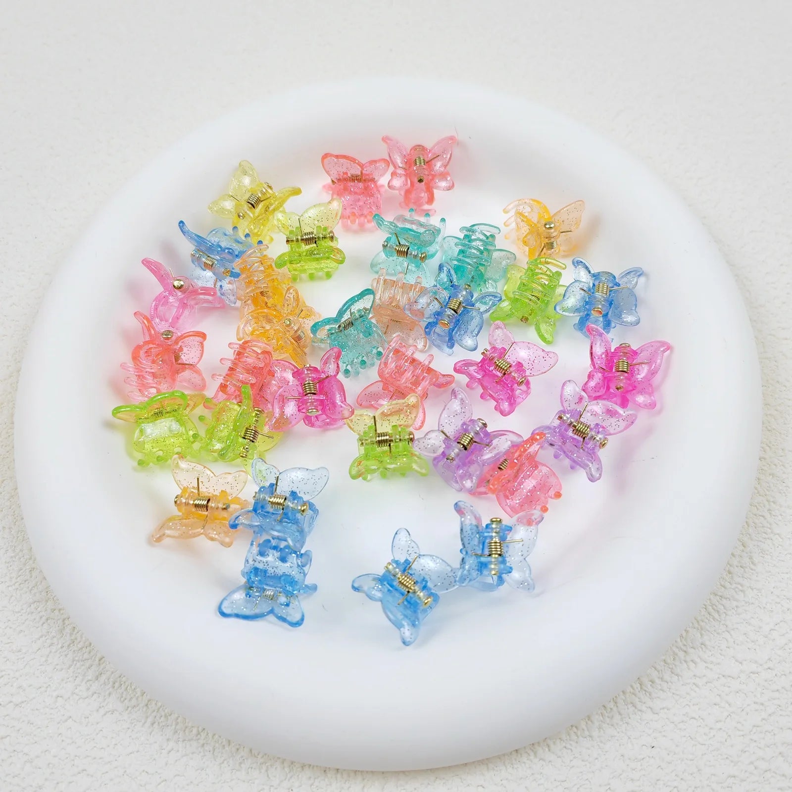 Macaron Color Flower Hair Clips Tiny Claw Clips Sweet Hairpins for Children Girls Fashion Hair Accessories