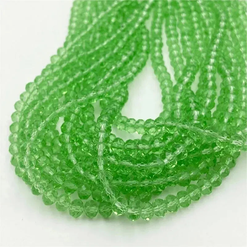 A 4mm Flat Bead Wheel Bead Loose Bead Crystal Glass Bead Bracelet Necklace Beaded M additional angle