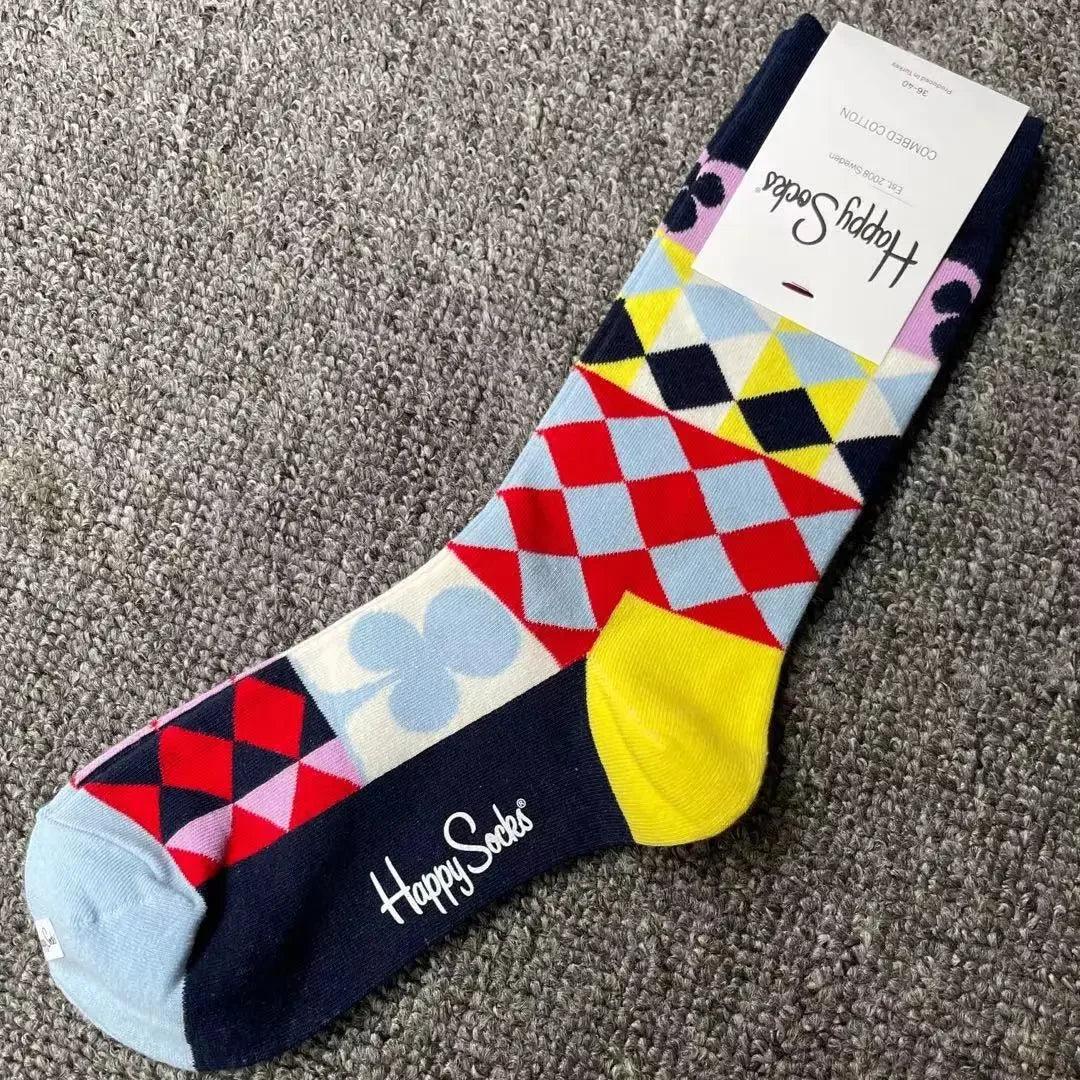 Multicoloured Socks Women Men Sports Socks Funky Dress Socks Casual Cotton alternate view