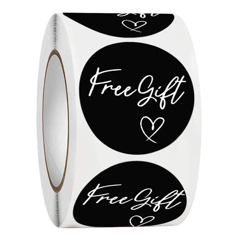 1 Inch Pink Thank You Sticker Labels | Small Business Package Seals close-up view