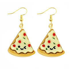 Food Drop Earrings Hamburger Pizza Chicken Leg Candy Bottle Resin