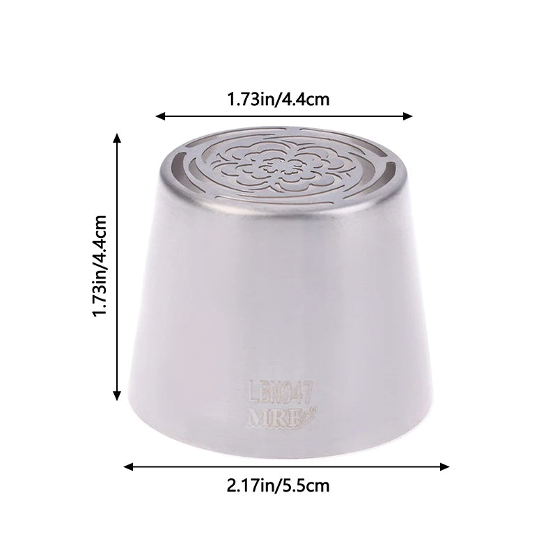 1Pc Stainless Steel Russian Piping Tips Christmas Cake Icing Frosting Nozzles For Cupcak detail view