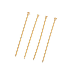 20pcs 20-70mm PVD Gold Plated Stainless Steel Flat Head Pins For Jewelry Making Findings detail view