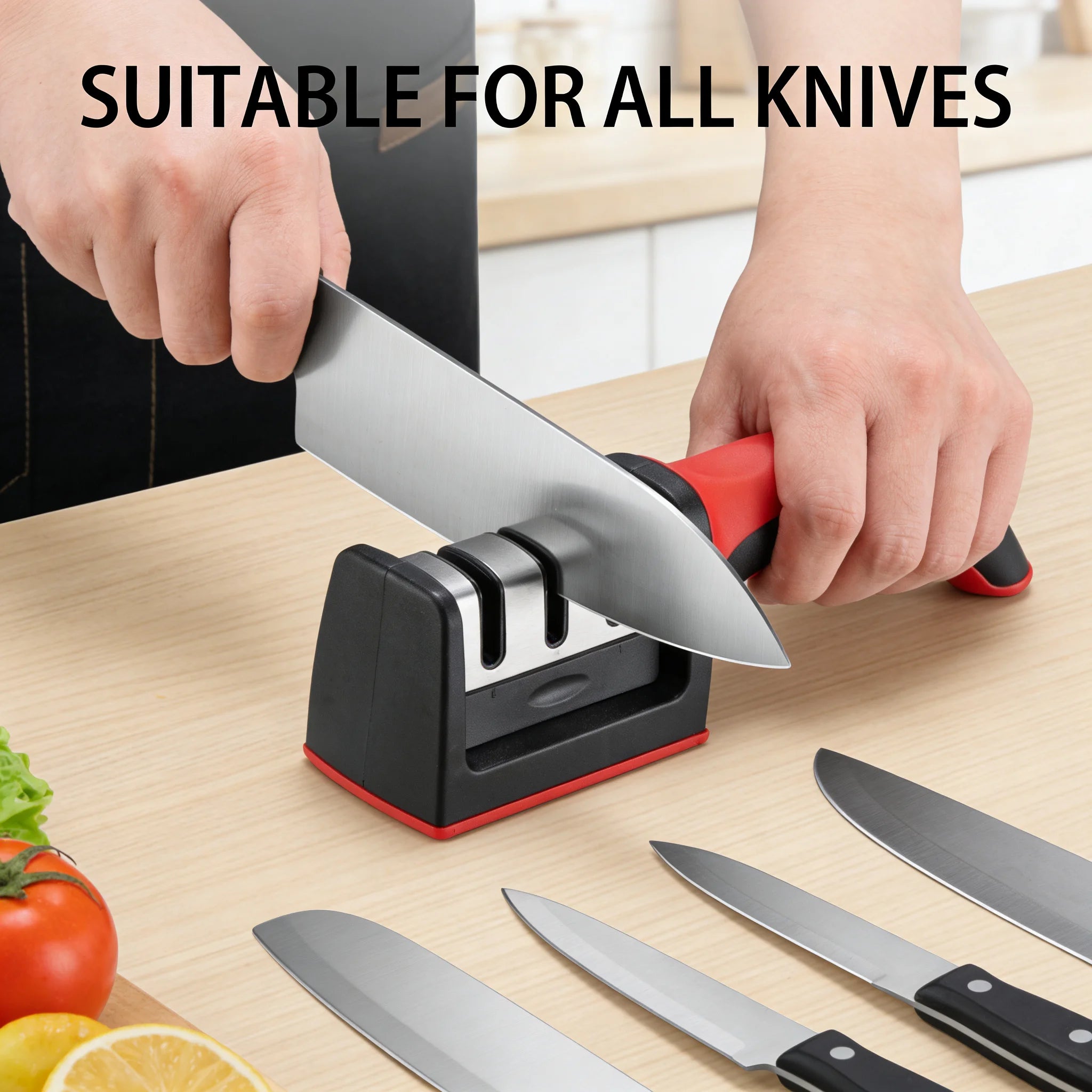 Tungsten Carbide Knife Sharpener | Stainless Steel Kitchen Sharpening Tool