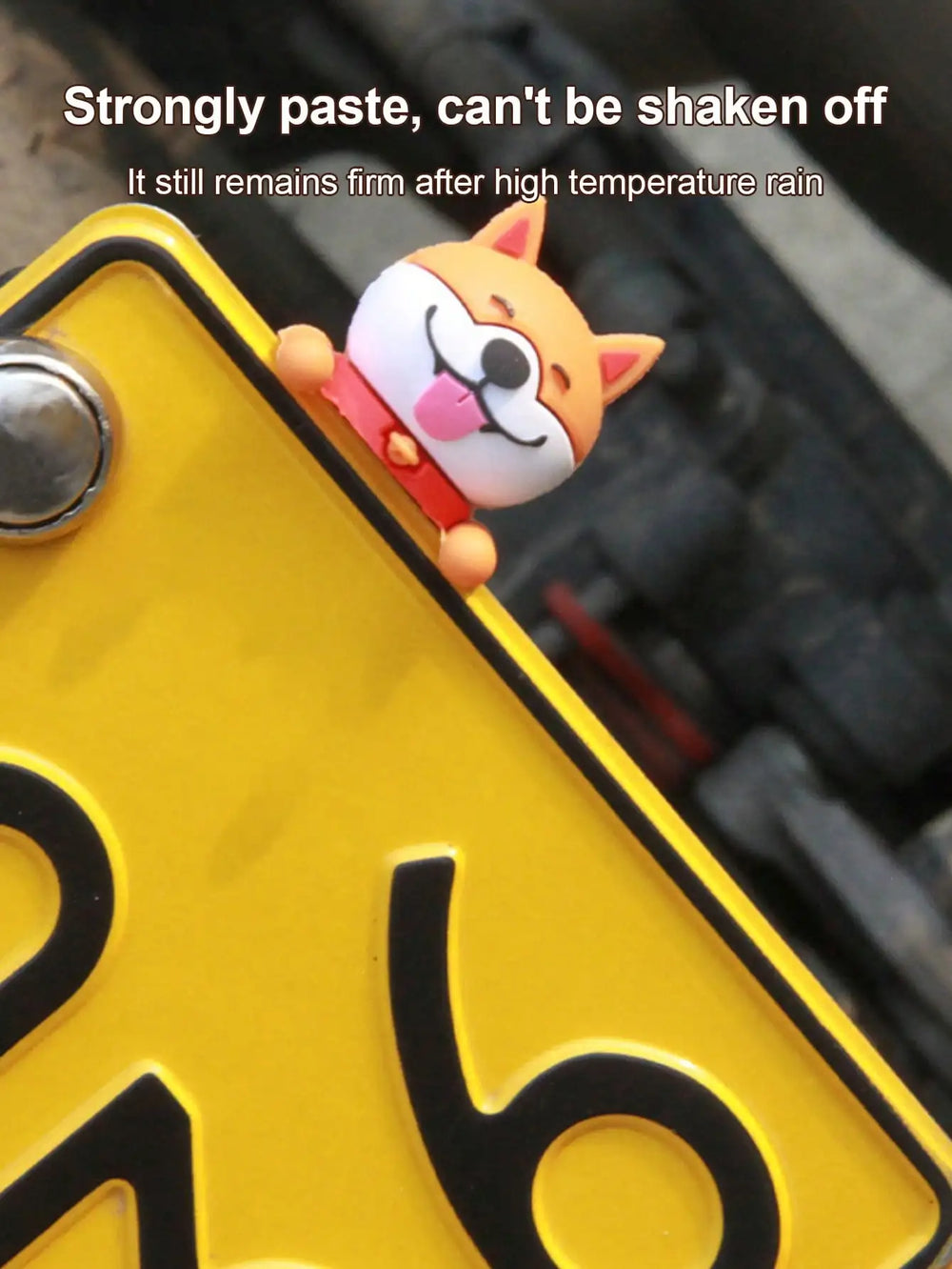 3D Cute Husky Rubber Car Dashboard Ornament