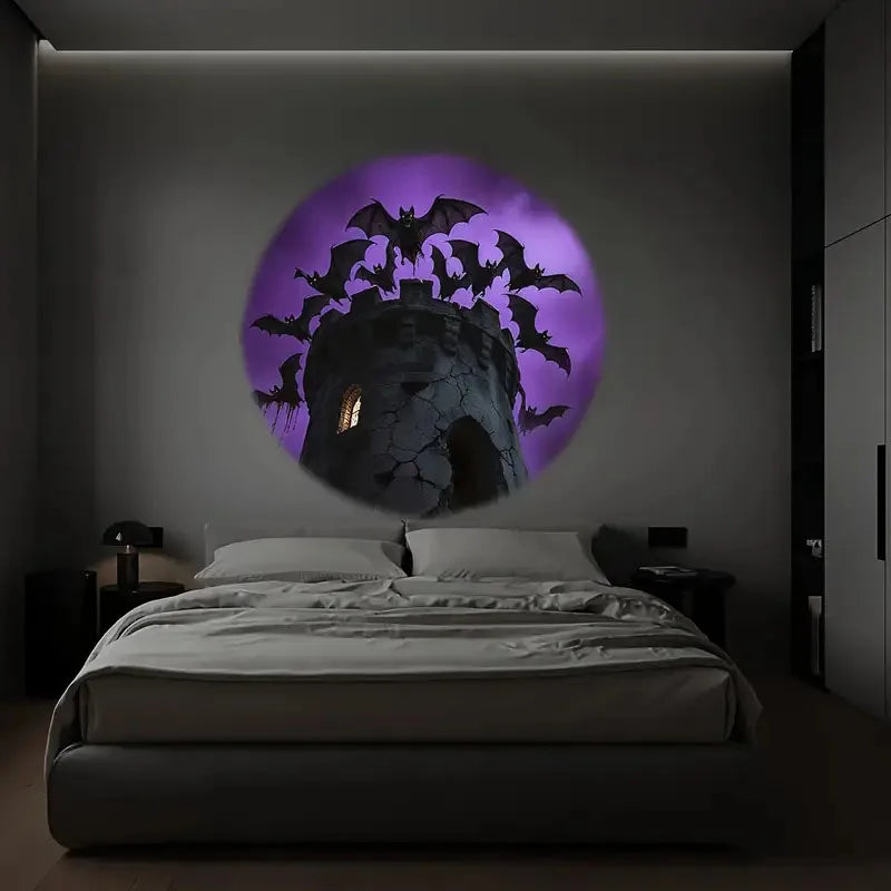 Skull Projection Lamp | Switchable Pattern LED Night Light with USB Power detail view