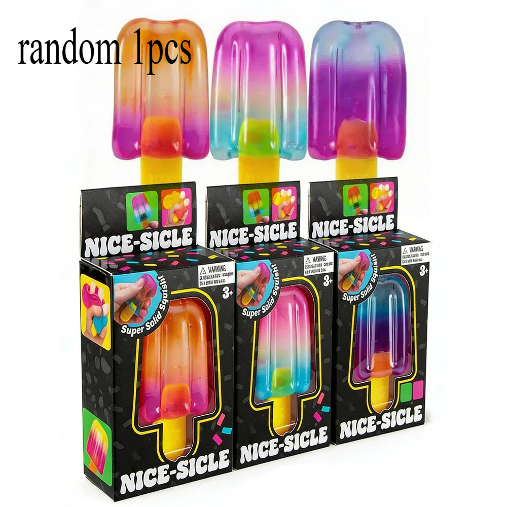 Nice Sicle Squishy Cube | Soft Sensory Stress Relief Fidget Toy close-up view