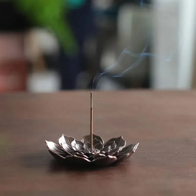 Porous Lotus Incense Holder | Zen Incense Burner Tray additional angle