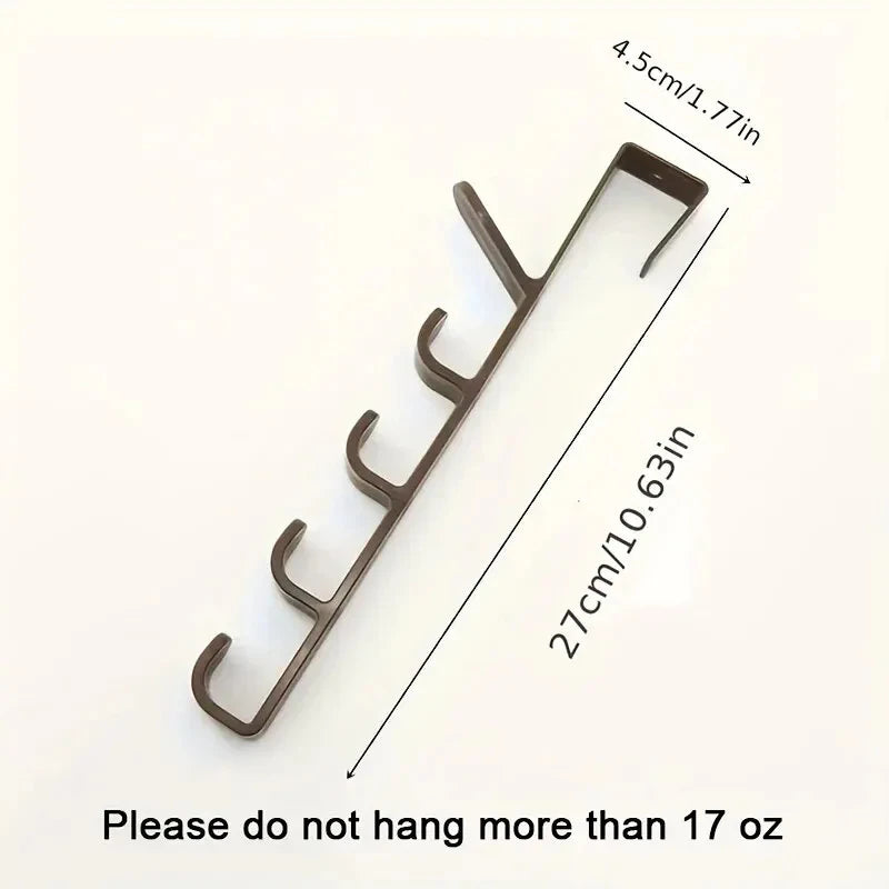 1pc Bedroom Door Hanger Clothes Hanging Rack Over The Door Plastic Home Storage Org additional angle