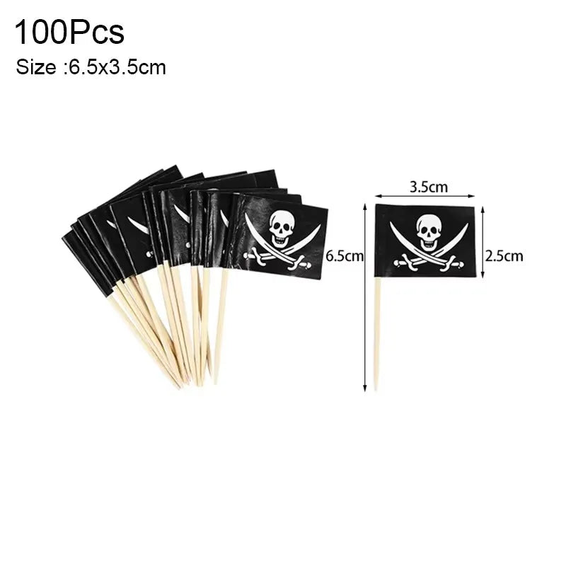 Pirate Theme Party Decoration Pirate Captain Hat Patch Pistol Treasure Toys For Kids Bir detail view