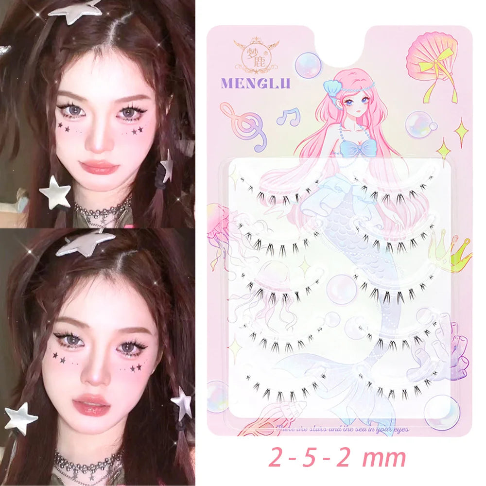 Menglu Natural Short Lower Lashes | Hand-Painted Style Fake Eyelashes alternate view