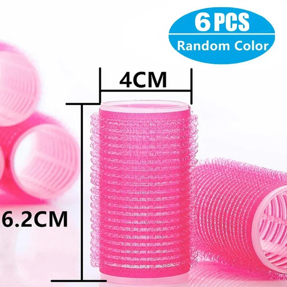 Self-Grip Hair Rollers Heatless Hair Curlers | No Heat DIY Styling Tool for Volume and B detail view