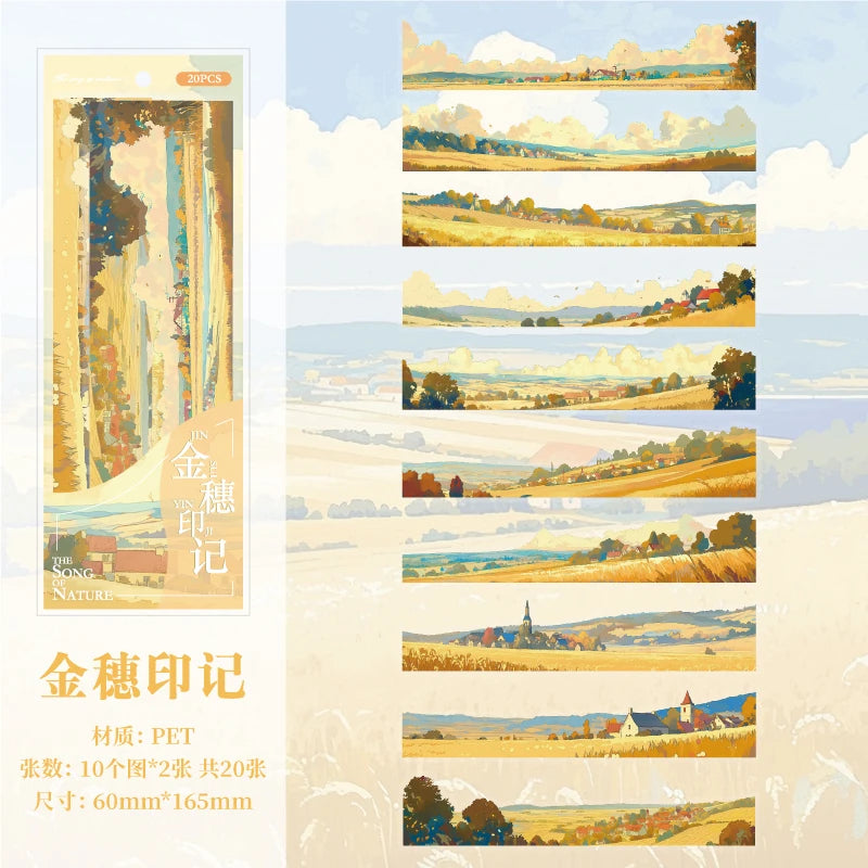 Natural Scenery Sticker Pack | 20 Landscape Stickers for Junk Journal and Scrapbookin alternate view