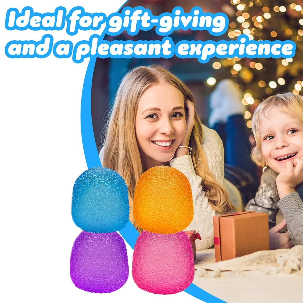 Textured Squishy Squeeze Toy | Malt Sugar Filled Stress Cube Fidget Toy additional angle