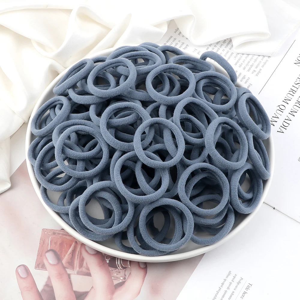 51 Colors Basic Elastic Hair Band for Girls 20/30/50PCS 4cm Simple Solid Color Headba alternate view