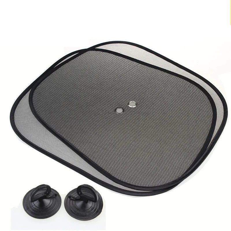 1Pair Car Window Sunshade Cover Sun UV Protection Auto Front Rear Black Window Curtai alternate view