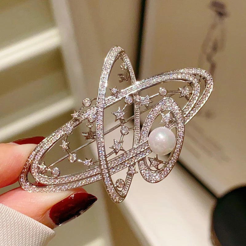 Elegant Pearl Flower Brooch Pin Badge For Women Girls Fashion Clothes Decoration Jewelry Gifts