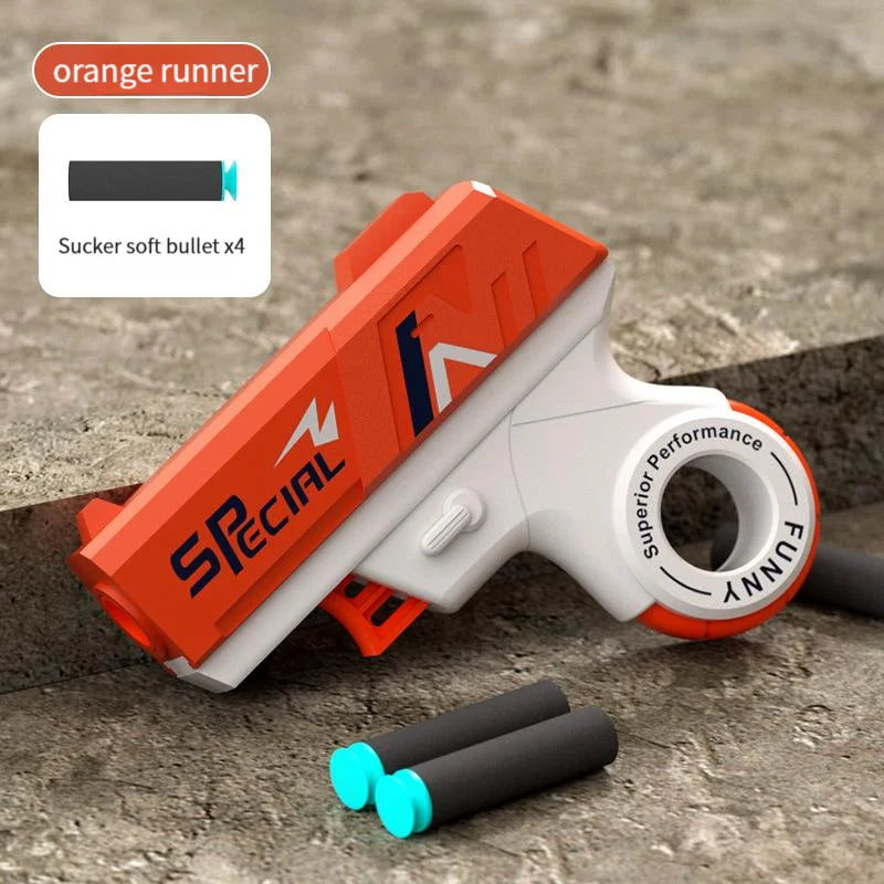 Foldable Mini Soft Bullet Toy Gun | Spinner Revolver Design for Stress Relief and Out alternate view