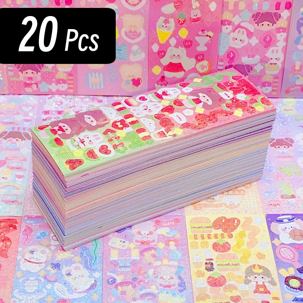 200p Kawaii Stickers for Kids Cute Stationary Aesthetic Diary Decoration Art Supplies lifestyle view