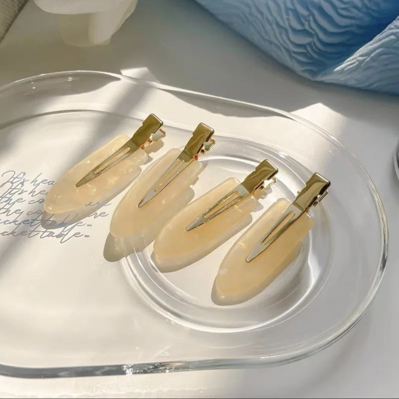 2-4pcs/set Glitter No Bend Seamless Hair Clips Side Bangs Barrette Make Up Washing Face Accessories Styling Hairpins Women Girls
