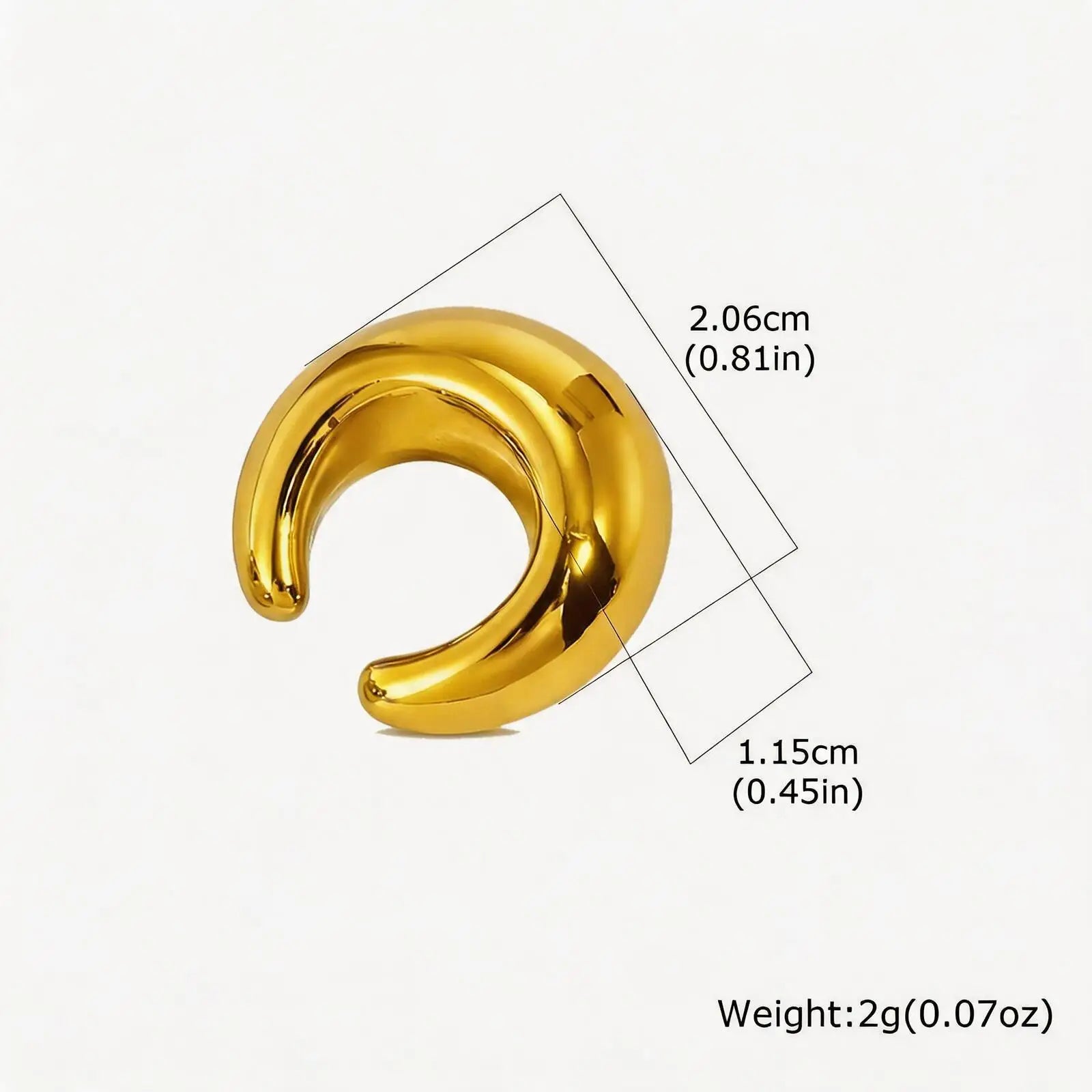 No Piercing Ear Cuff Set Silver-Gold Mixed Color Chunky Fluid Wave Clip On Earrings Stac detail view