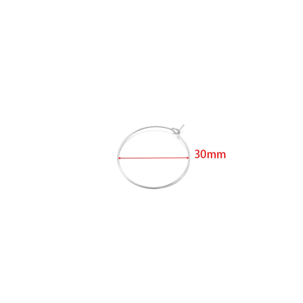 20-Piece Gold Stainless Steel Hoop Earring Wires | Bulk Jewelry Making Supplies close-up view