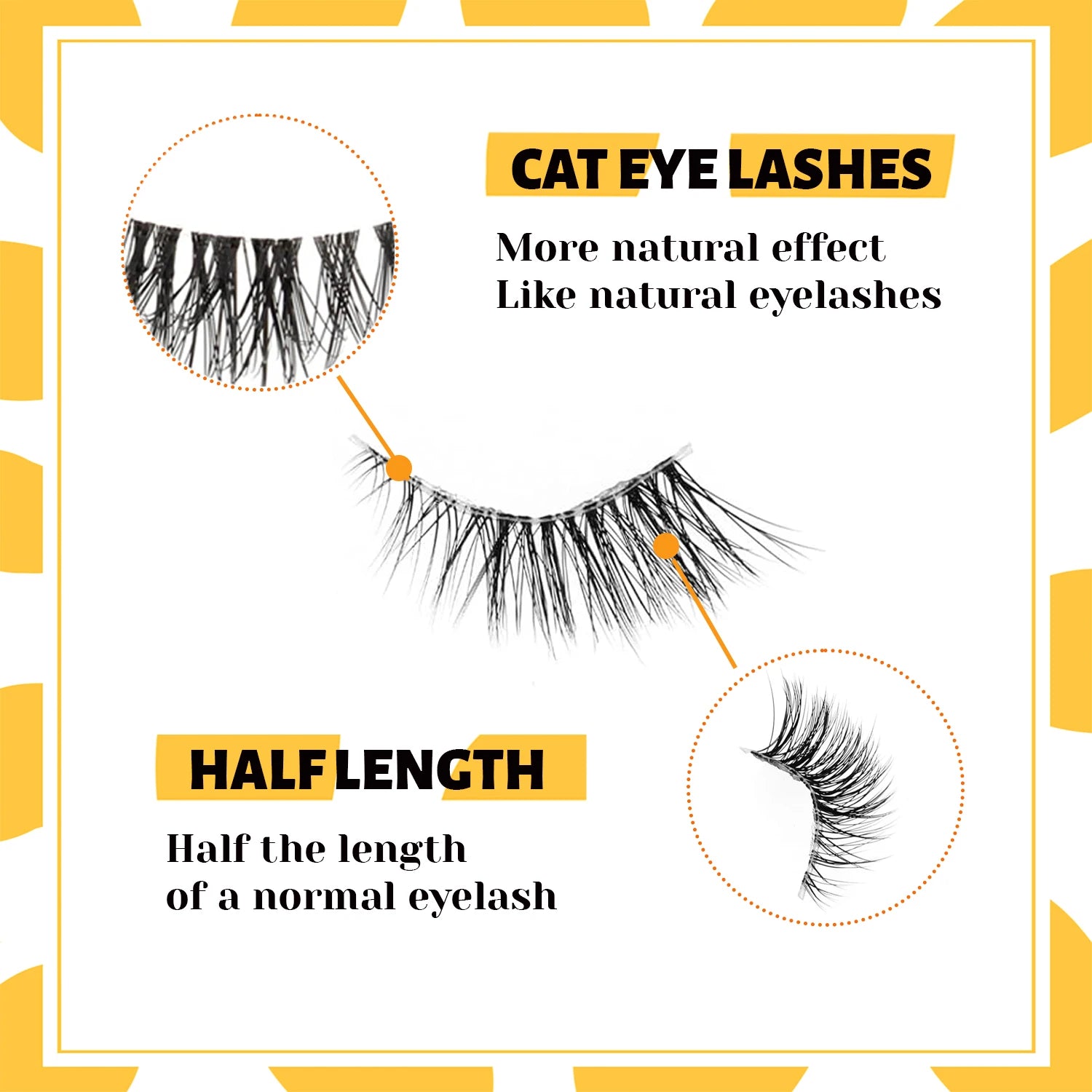 Wispy Half Eyelashes 10mm Natural Cat Eye Look | 20 Pairs DIY Strip Lashes alternate view