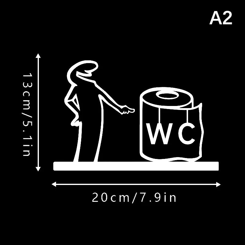 La Linea Minimalist Line Art Stickers | Modern Home Decor Door Decal additional angle